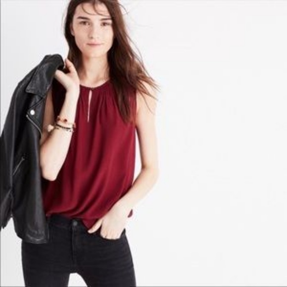 Madewell | Memory Keyhole Gauze Tank Top - Picture 6 of 6